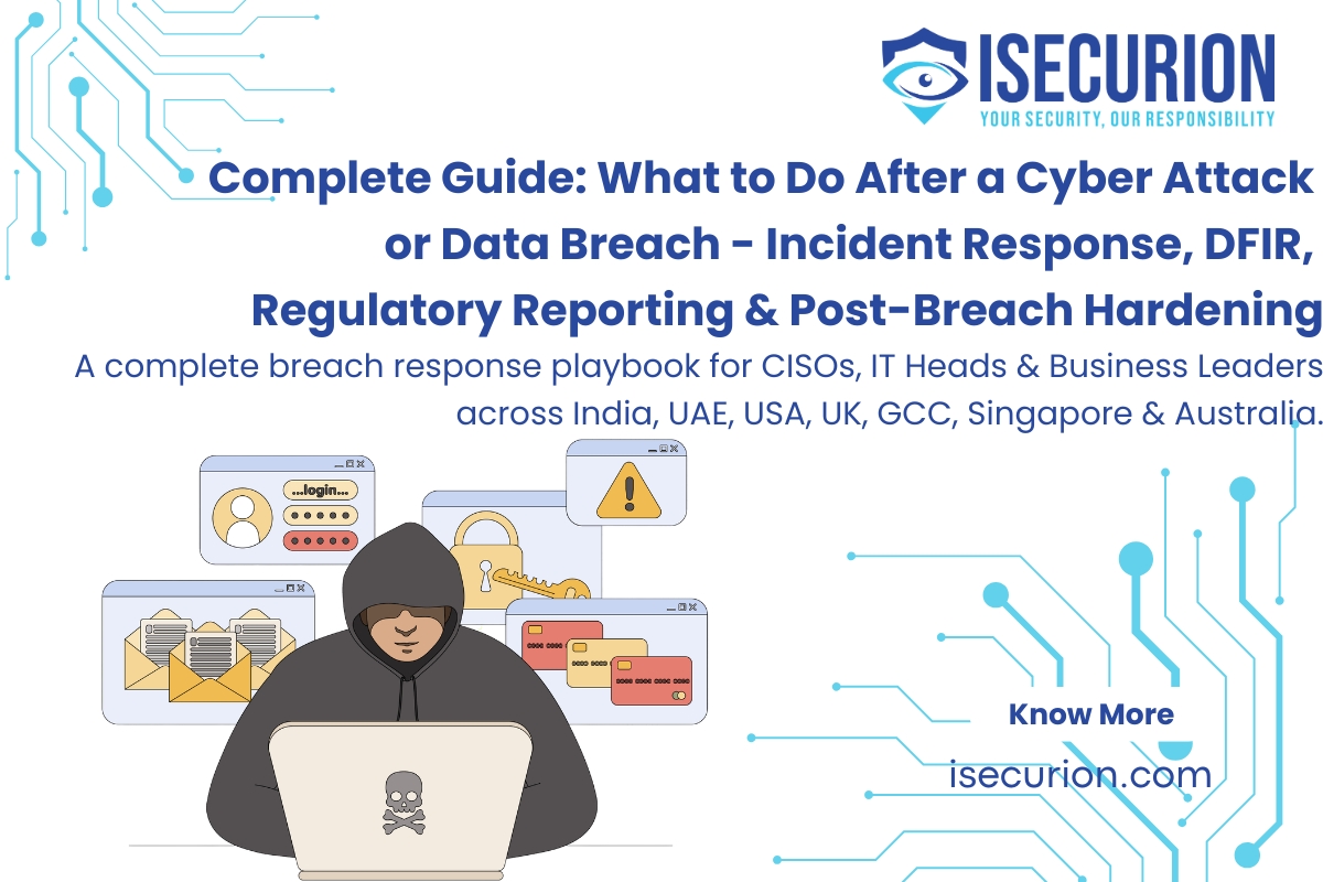 Complete Guide: What to Do After a Cyber Attack or Data Breach - Incident Response, DFIR, Ransomware Recovery, CERT-In Reporting, VAPT and Post-Breach Hardening by ISECURION