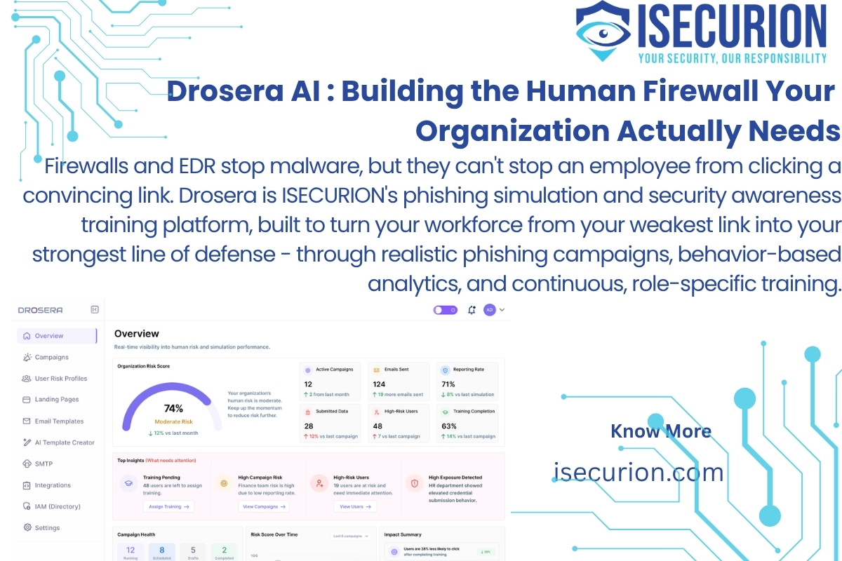 Drosera Phishing Simulation and Security Awareness Training Platform by ISECURION